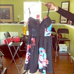 A short floral dress